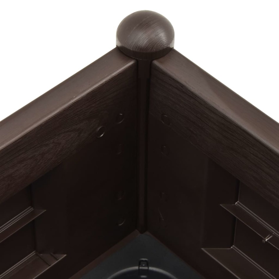 Arriate elevado de jardín PP color moca 100x43x35