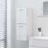 Armario de baño madera contrachapada blanco brillo 30x30x80
