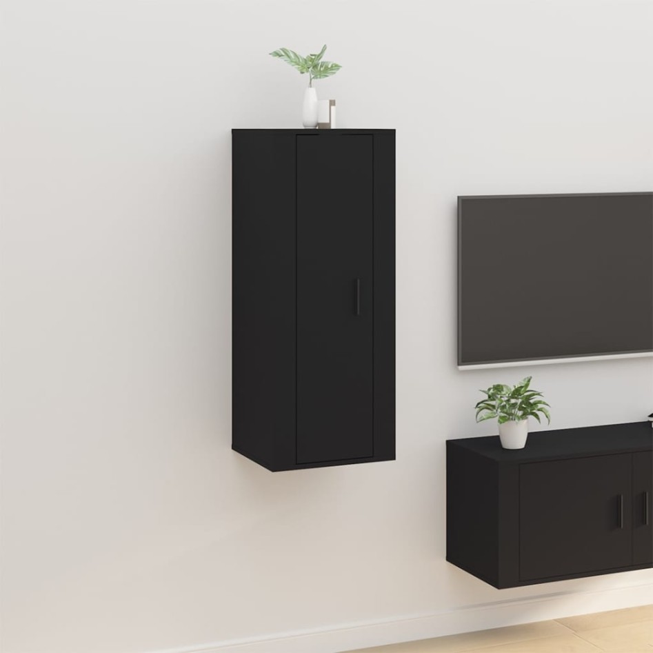 Mueble para TV de pared negro 40x34,5x100
