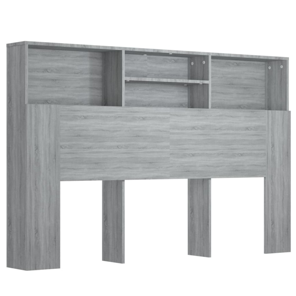 Mueble cabecero color gris Sonoma 160x19x103,5