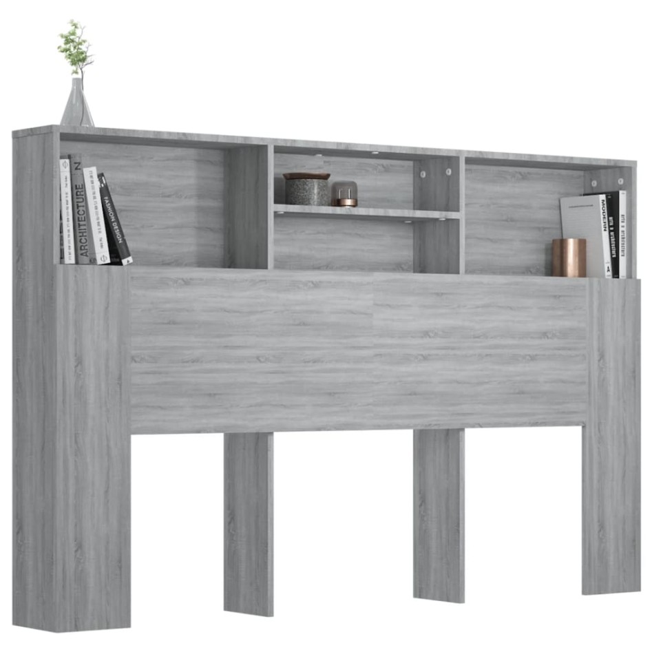 Mueble cabecero color gris Sonoma 160x19x103,5