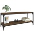 Mueble para TV contrachapada y acero roble marrón 100x33x41