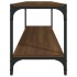 Mueble para TV contrachapada y acero roble marrón 100x33x41