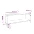 Mueble para TV contrachapada y acero roble marrón 100x33x41