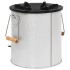 Hornillo de leña para camping acero plateado 45x25x26