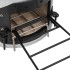 Hornillo de leña para camping acero plateado 45x25x26