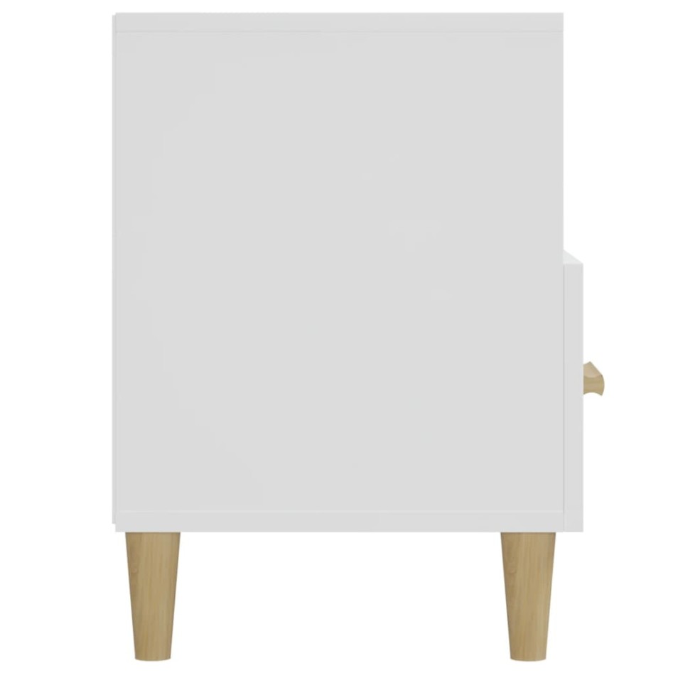 Mueble de TV madera contrachapada blanco brillo 102x36x50