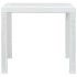 Mesa de jardín de plástico aspecto ratán blanco 79x79x72
