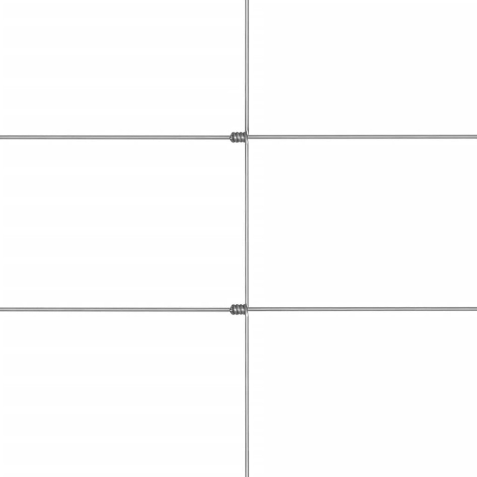 Valla de jardín de acero galvanizado plateado 50x1,5