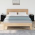 Mesitas de noche 2 uds madera contrachapada negro 39x39x47,5