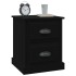 Mesitas de noche 2 uds madera contrachapada negro 39x39x47,5