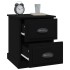 Mesitas de noche 2 uds madera contrachapada negro 39x39x47,5