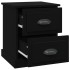 Mesitas de noche 2 uds madera contrachapada negro 39x39x47,5