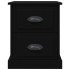 Mesitas de noche 2 uds madera contrachapada negro 39x39x47,5