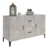 Aparador de madera de ingeniería gris hormigón 100x36x60