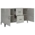 Aparador de madera de ingeniería gris hormigón 100x36x60