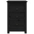 Mesita de noche madera maciza de pino negro 40x35x61,5