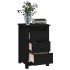 Mesita de noche madera maciza de pino negro 40x35x61,5