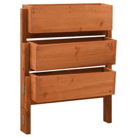 Jardinera plegable de jardín madera abeto naranja 60x14x75