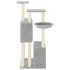 Rascador para gatos con postes de sisal gris claro 122