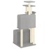 Rascador para gatos con postes de sisal gris claro 122