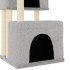 Rascador para gatos con postes de sisal gris claro 122