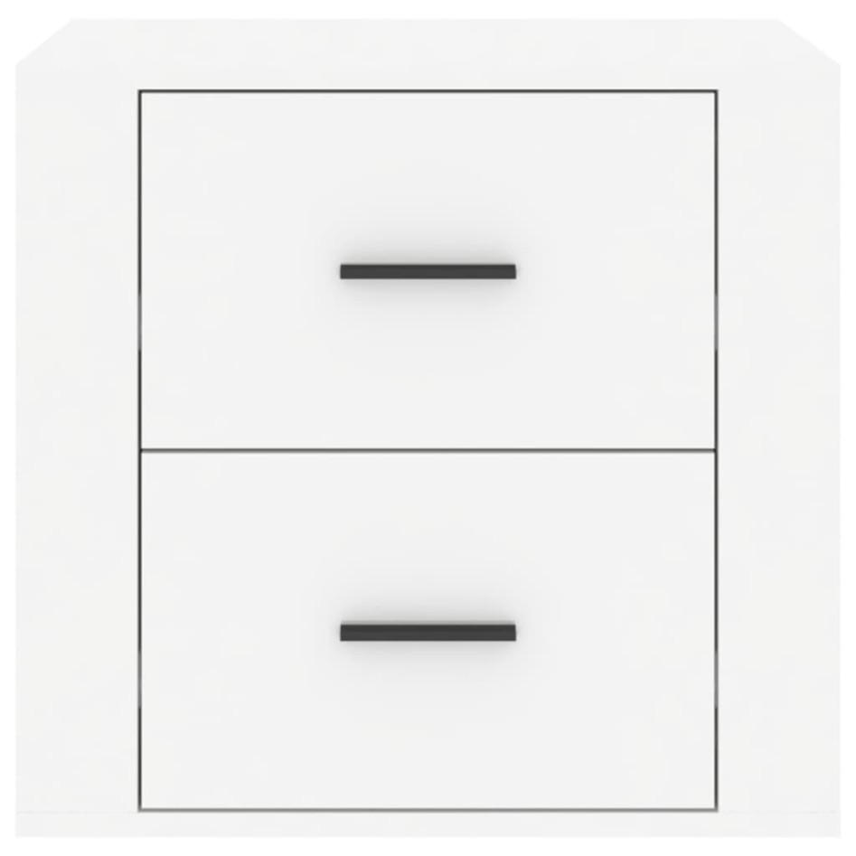 Mesita de noche color blanco brillante 50x39x47