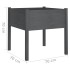 Jardineras 2 uds madera maciza de pino gris 70x70x70