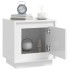 Mesitas de noche 2 uds madera blanco brillante 44x35x45