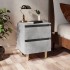 Mesitas de noche con patas 2 uds madera pino gris 40x35x50