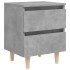 Mesitas de noche con patas 2 uds madera pino gris 40x35x50