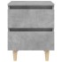 Mesitas de noche con patas 2 uds madera pino gris 40x35x50