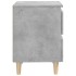 Mesitas de noche con patas 2 uds madera pino gris 40x35x50