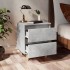 Mesitas de noche con patas 2 uds madera pino gris 40x35x50
