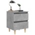 Mesitas de noche con patas 2 uds madera pino gris 40x35x50