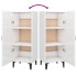 Aparador de madera contrachapada blanco brillante 34,5x34x90