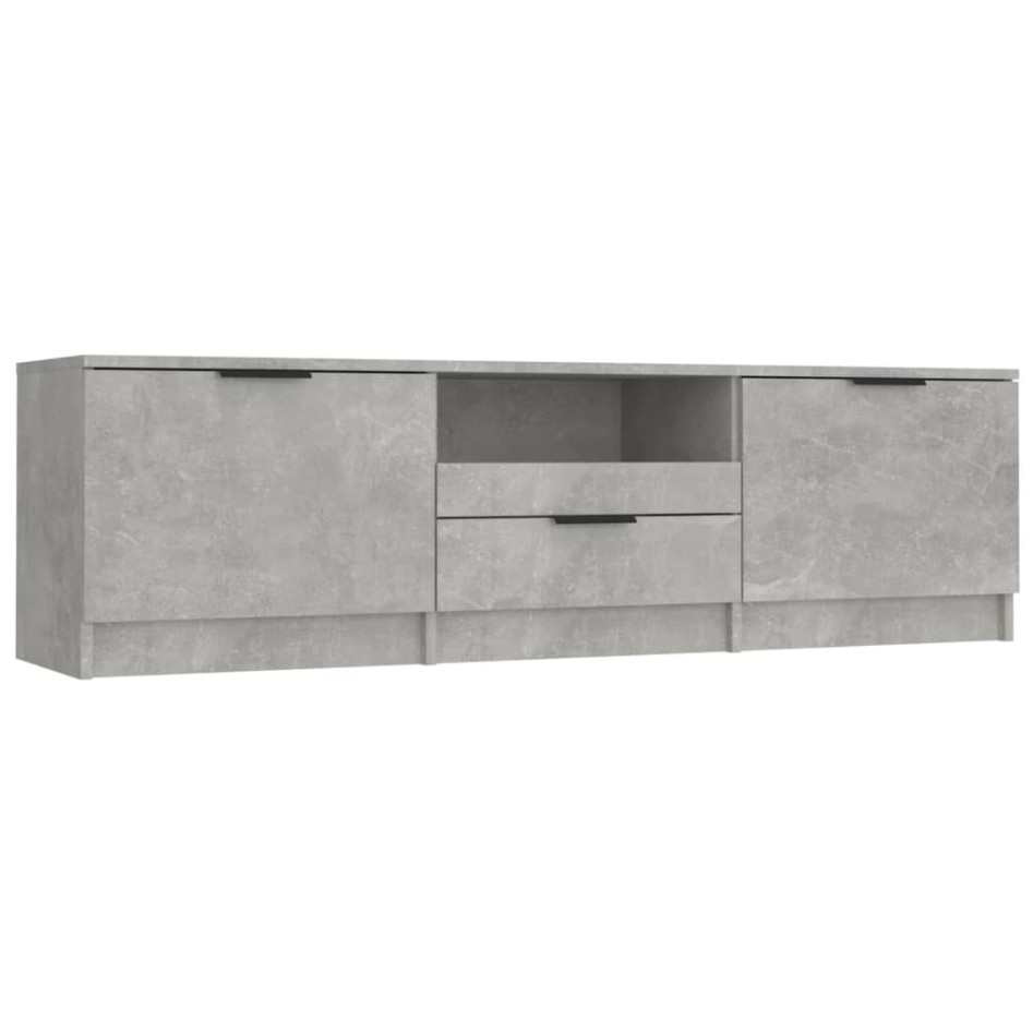 Mueble de TV madera contrachapada gris hormigón 140x35x40