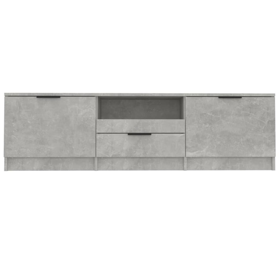 Mueble de TV madera contrachapada gris hormigón 140x35x40