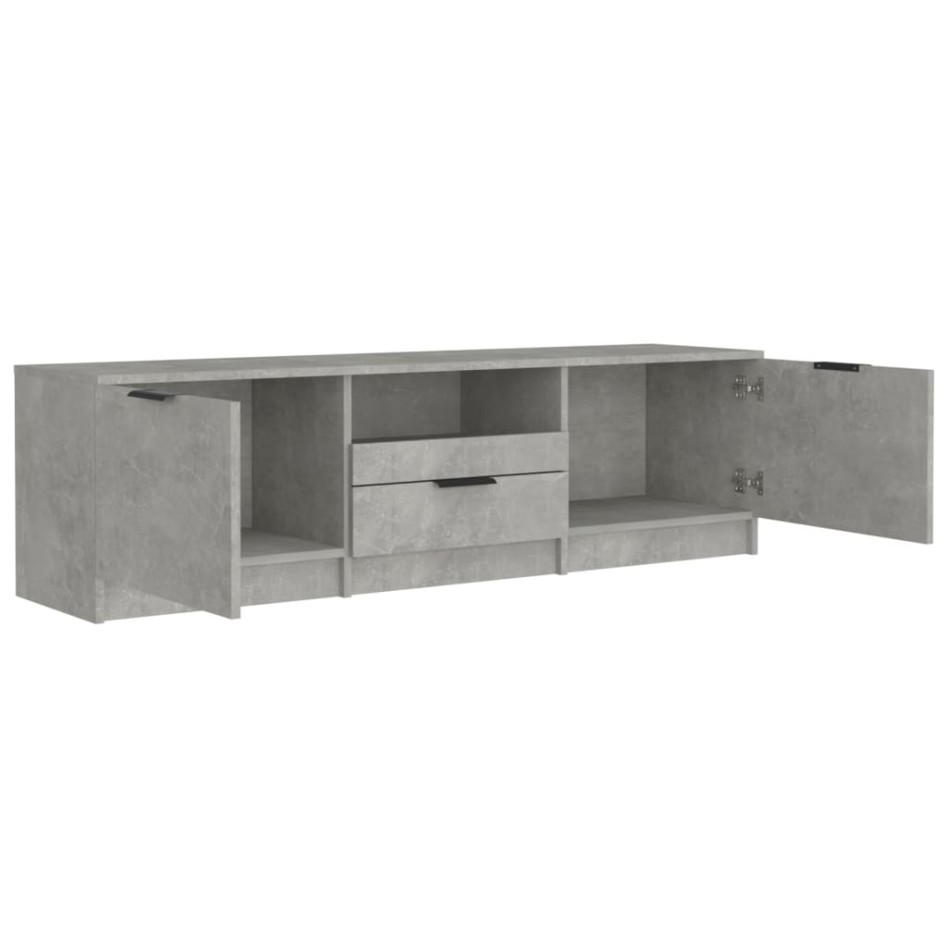 Mueble de TV madera contrachapada gris hormigón 140x35x40