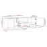 Mueble de TV madera contrachapada gris hormigón 140x35x40