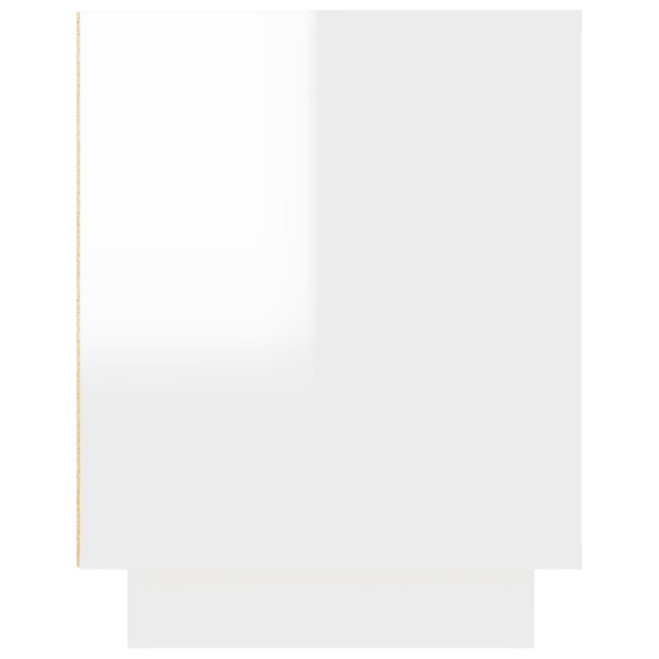 Mueble de TV madera contrachapada blanco brillo 102x35x45