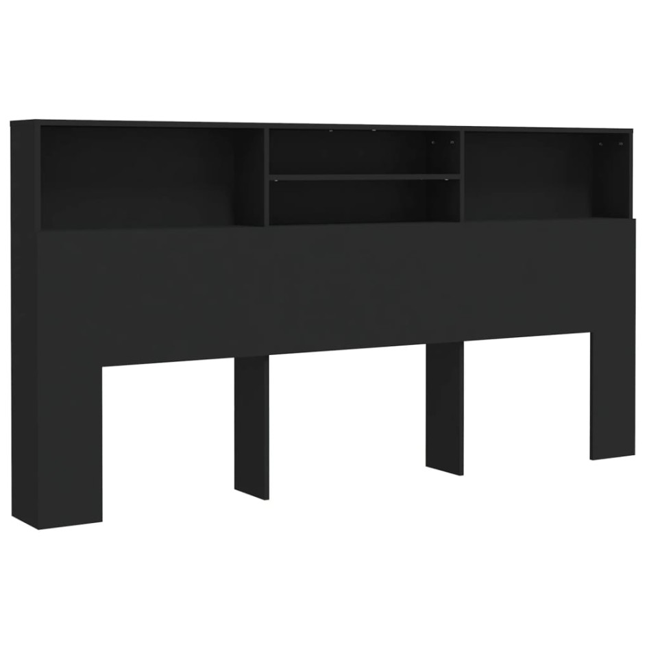 Mueble cabecero negro 200x19x103,5
