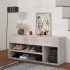 Banco zapatero madera de ingeniería gris hormigón 105x30x45