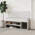 Banco zapatero madera de ingeniería gris hormigón 105x30x45