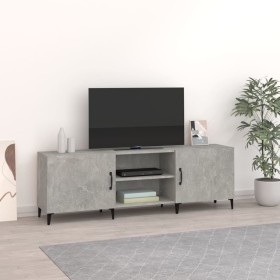 Mueble de TV madera de ingeniería gris hormigón 150x30x50