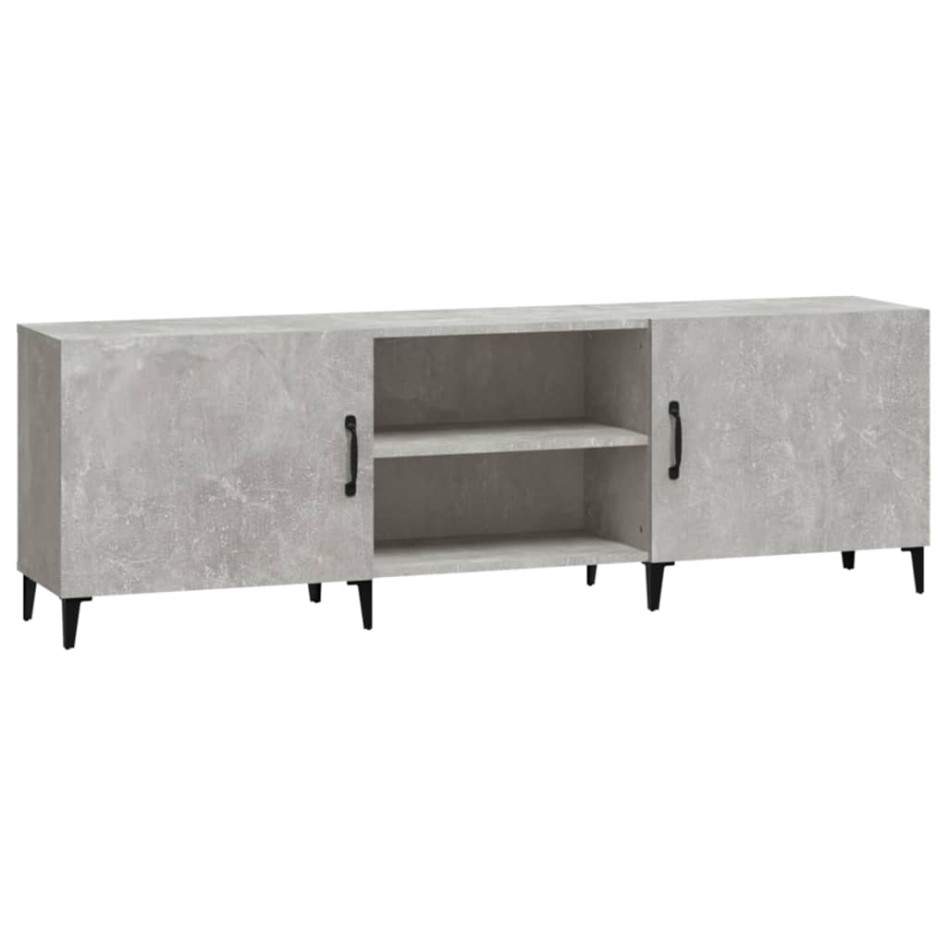 Mueble de TV madera de ingeniería gris hormigón 150x30x50
