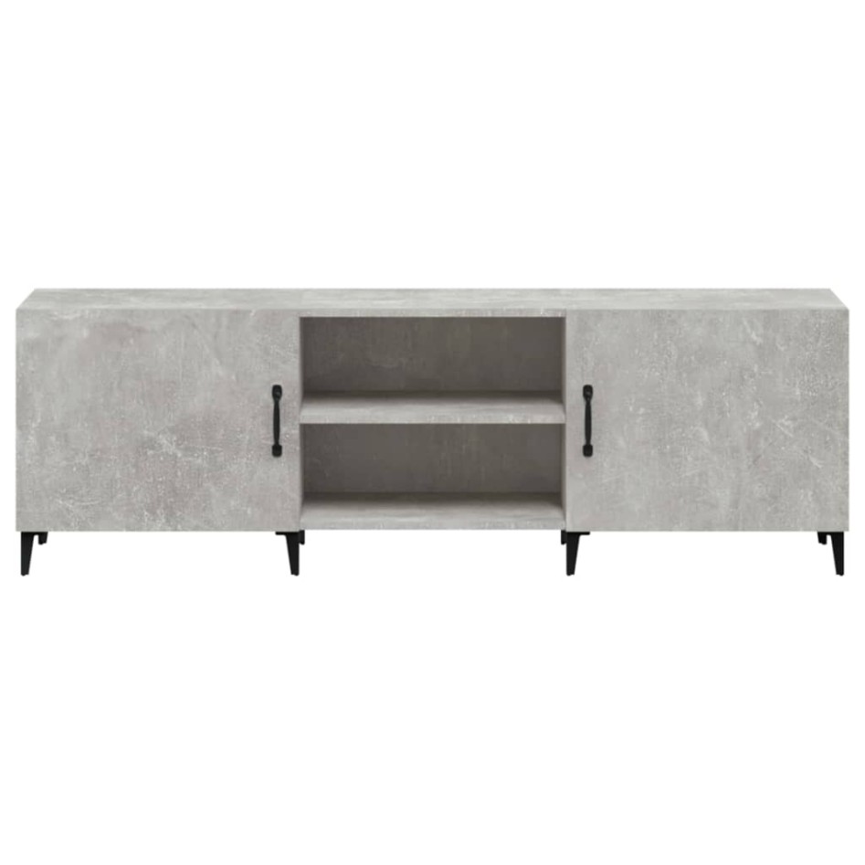 Mueble de TV madera de ingeniería gris hormigón 150x30x50