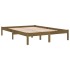 Estructura cama sin colchón madera maciza marrón miel