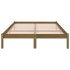 Estructura cama sin colchón madera maciza marrón miel