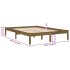 Estructura cama sin colchón madera maciza marrón miel